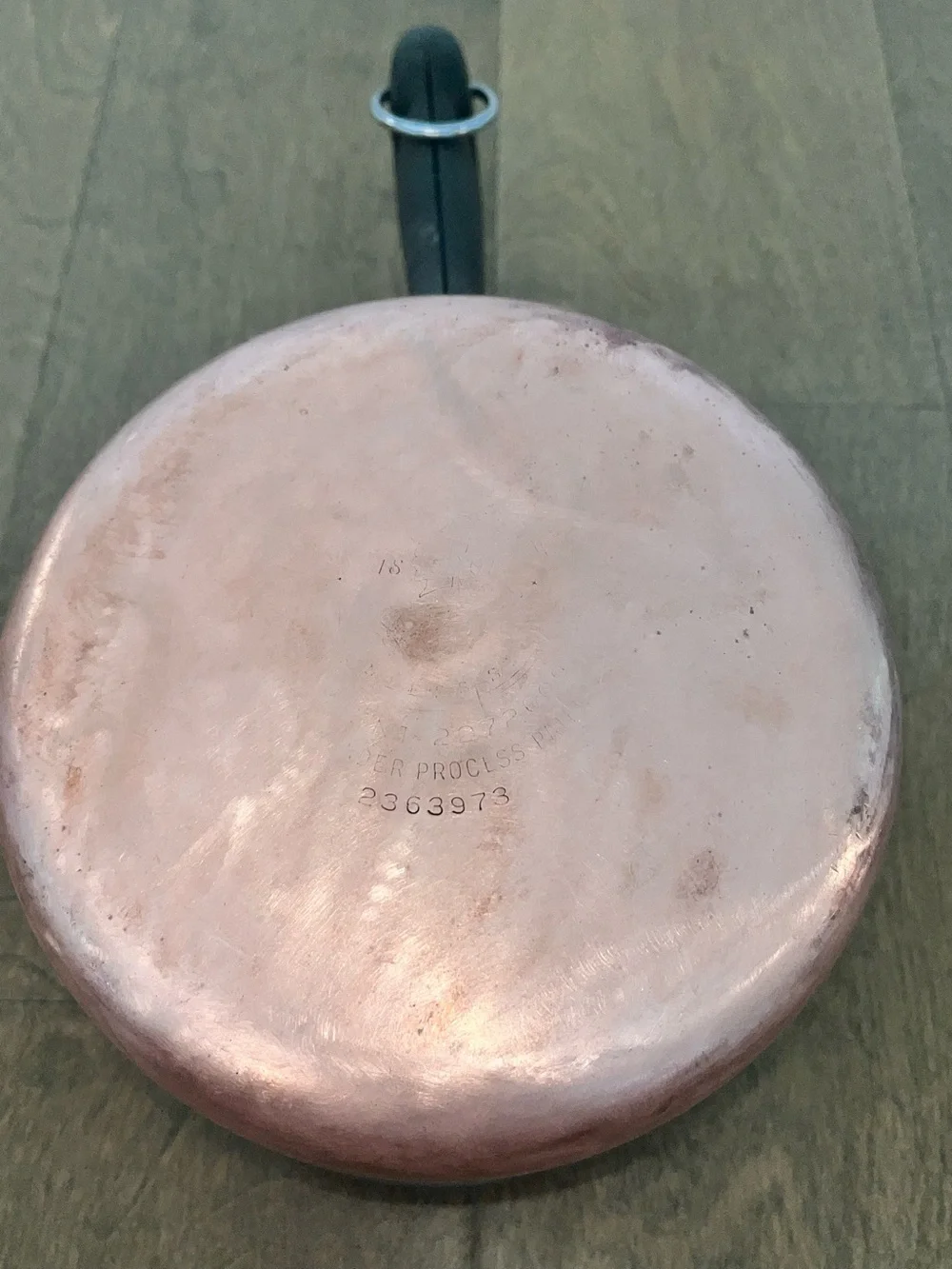 Vintage Revere Ware 1.5 Quart Stainless Steel / Copper Bottom Pot W/ Lid: 3973